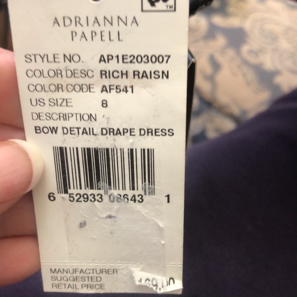 Adrianna Papell Evening “rich raisin” gown size 8 - Picture 5 of 8